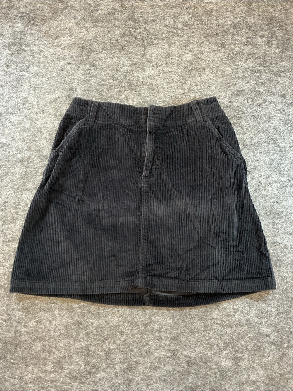 Pact Black Corduroy A-Line Skirt Size L